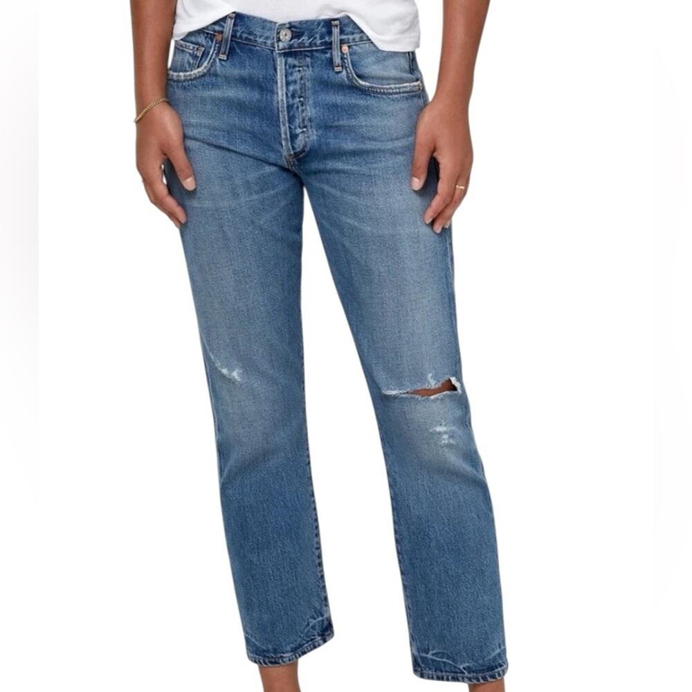 Citizens of Humanity Emery High Rise Relaxed Crop Jeans size 30 Button Fly